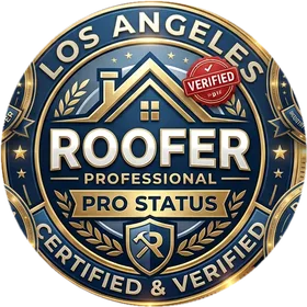 The Los Angeles version of the Roofer Pro Status seal