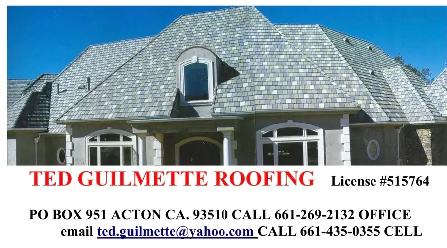 Work by Ted Guilmette Roofing in Acton, California