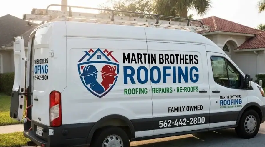 Work by Martin Brothers Roofing in Signal Hill, California