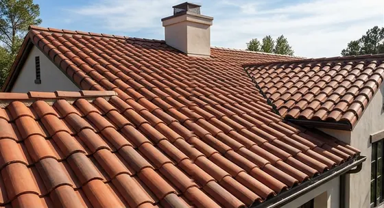 Clay barrel tile roof in Albuquerque metro
